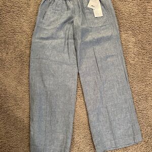 Athleta Cabo Linen Wide Leg Pant